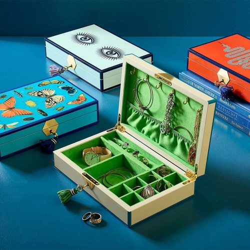 Jonathan Adler ジュエリーボックス Zebra Lacquer Jewelry Box in Lacquer and Velvet | Jonathan Adler