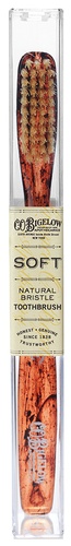 C.O. Bigelow Natural Bristle Toothbrush - Tortoise شعيرات ناعمة