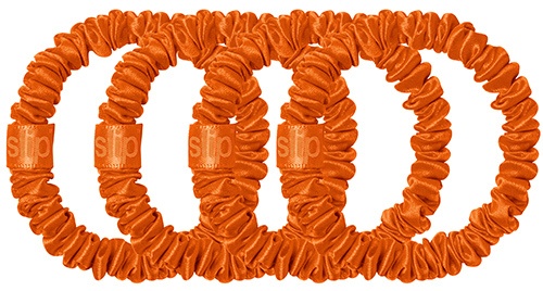 Slip Pure Silk Skinny Scrunchies orange