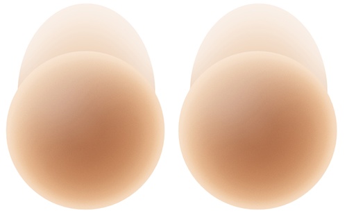 NOOD No-Show Adhesive and Reusable Round Nipple Covers No.5 Soft Tan / 4in.