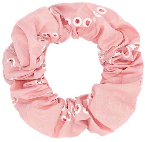 SUI AVA Floral Broderie Scrunchie Strawberry