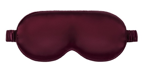 pure silk contour sleep mask - crimson