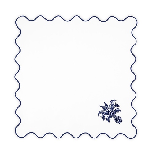 AQUAZZURA CASA ANANAS NAPKIN BLUE AND WHITE