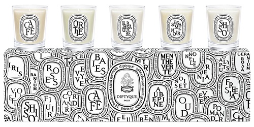 Diptyque 5 miniature candles set
