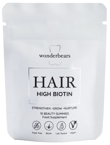 Wonderbears Hair- high Biotin Pouch 15 Stück White