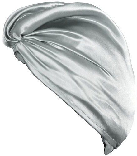 Holistic Silk Pure Mulberry Silk Hair Turban Silver