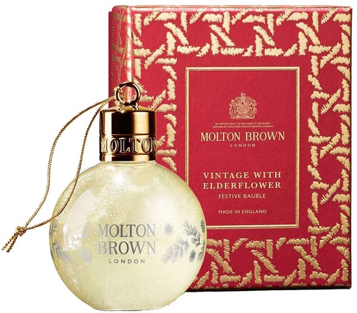 VINTAGE WITH ELDERFLOWER FESTIVE BAUBLE