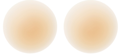 NOOD Grippies No-Show NON-Adhesive, Reusable Round Nipple Covers No.3 Buff / 3in.