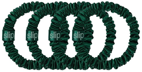 Slip Pure Silk Skinny Scrunchies forest