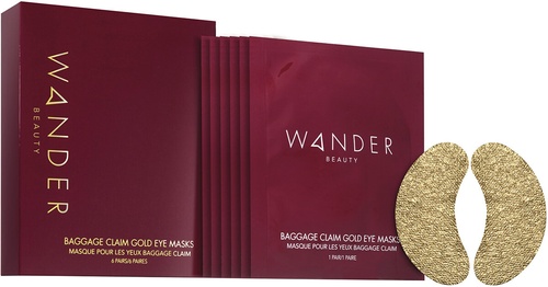 Baggage Claim Gold Eye Masks