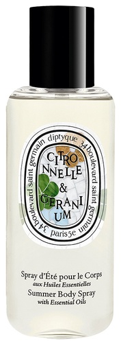Diptyque Lemongrass & Geranium - Summer body spray with essential oils
