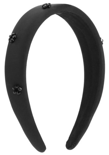 Floral Gleam Headband - Black