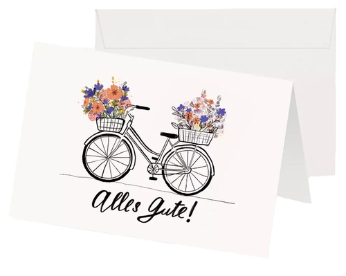 Kera Till Greeting Card Blumenfahrrad