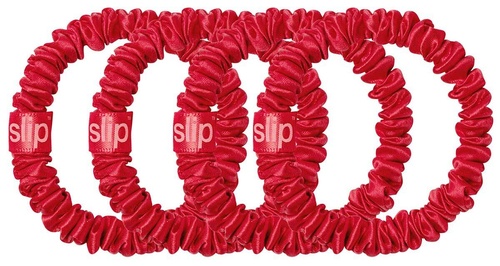 Slip Pure Silk Skinny Scrunchies red