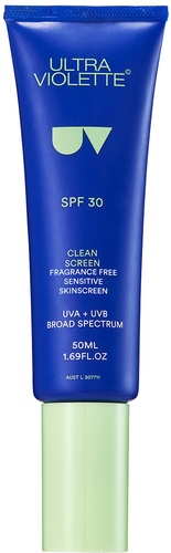 ULTRA VIOLETTE Clean Screen Fragrance Free Weightless Sensitive Skinscreen SPF30