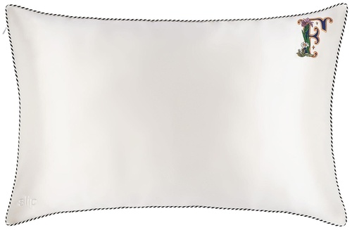 Slip slip pure silk initial collection queen pillowcase - white F