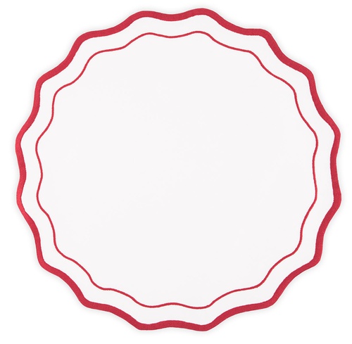 AQUAZURRA WAVE PLACEMAT - RED AND WHITE