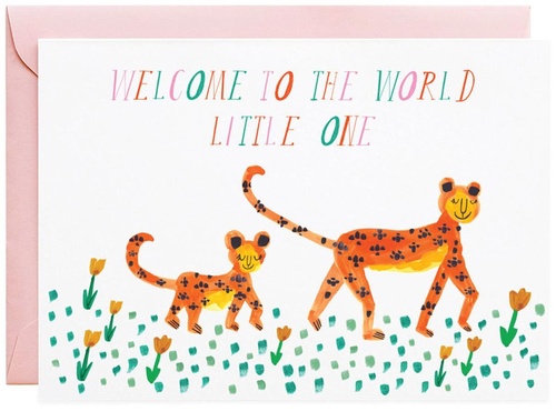 Mummy Leopard Greeting Card