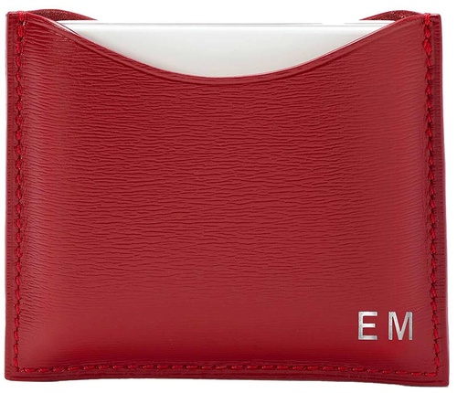 La Bouche Rouge Paris Refillable Fine Leather Compact Case Red