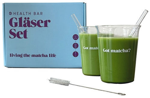 Health Bar Matcha Glasses Set