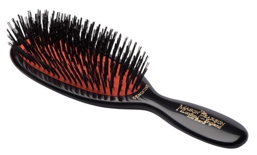 Mason Pearson Pocket Sensitive Bristle Hairbrush SB4 - Dark Ruby