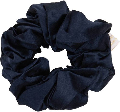 Holistic Silk Pure Mulberry Silk Scrunchie Navy Navy