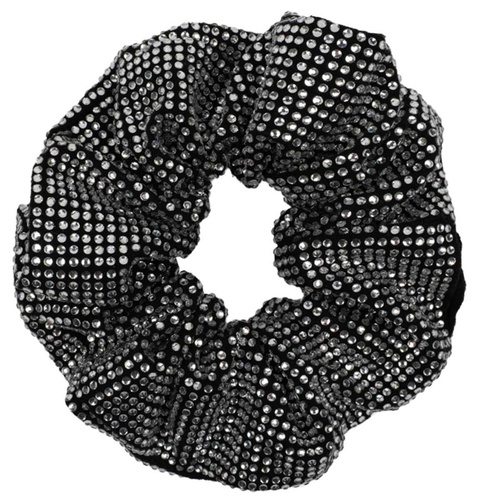 Kelly Crystal Scrunchie - Black Diamond