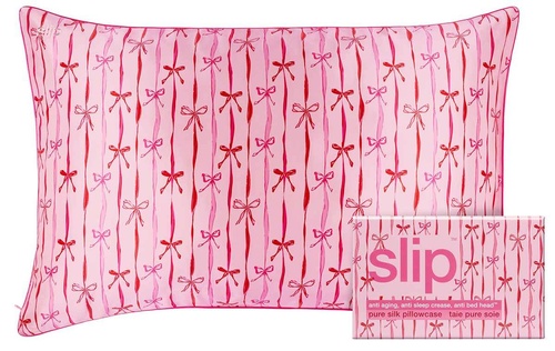 pure silk queen pillowcase - strawberry cupcake