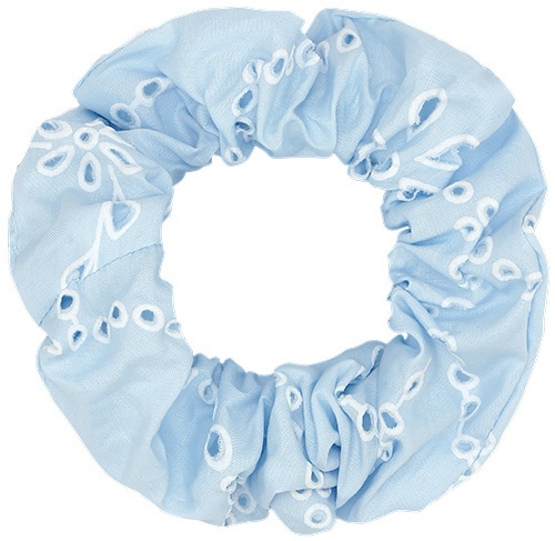 SUI AVA Floral Broderie Scrunchie Bubblegum