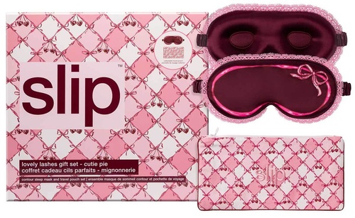Slip pure silk lovely lashes gift set with lace trim - cutie pie