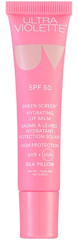 ULTRA VIOLETTE Sheen Screen Hydrating Lip Balm SPF 50 Almofada de seda