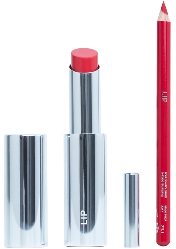 LONI BAUR Ruby Red Lip Set