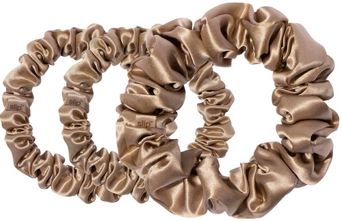 Slip Pure Silk Back to Basics Scrunchie Set Light Brown