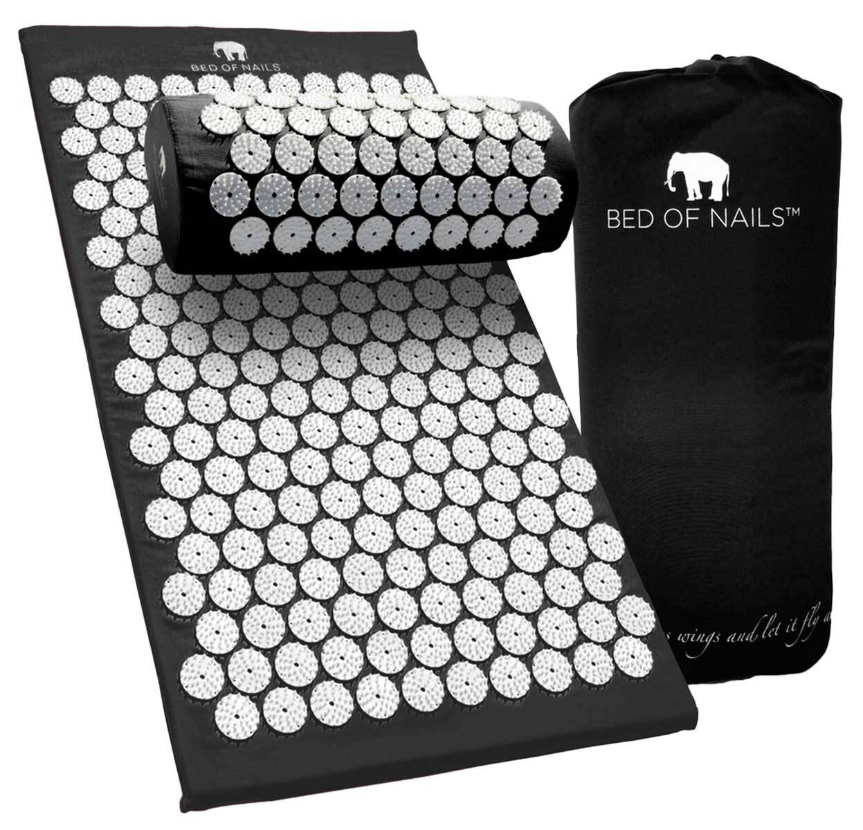 Bed of Nails - BON Set - Black Mat+Pillow - Accupressure mats