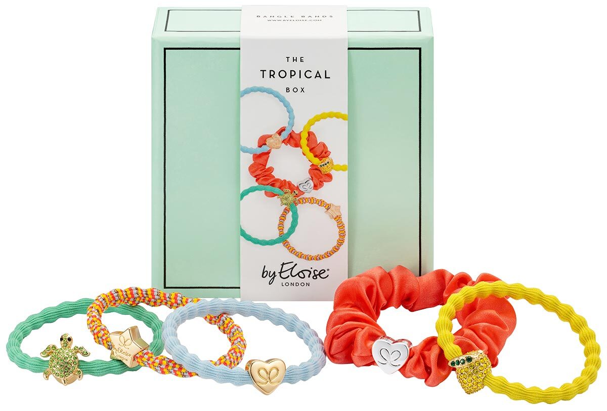 By Eloise - Tropical Gift Box - Hair Ties - silk