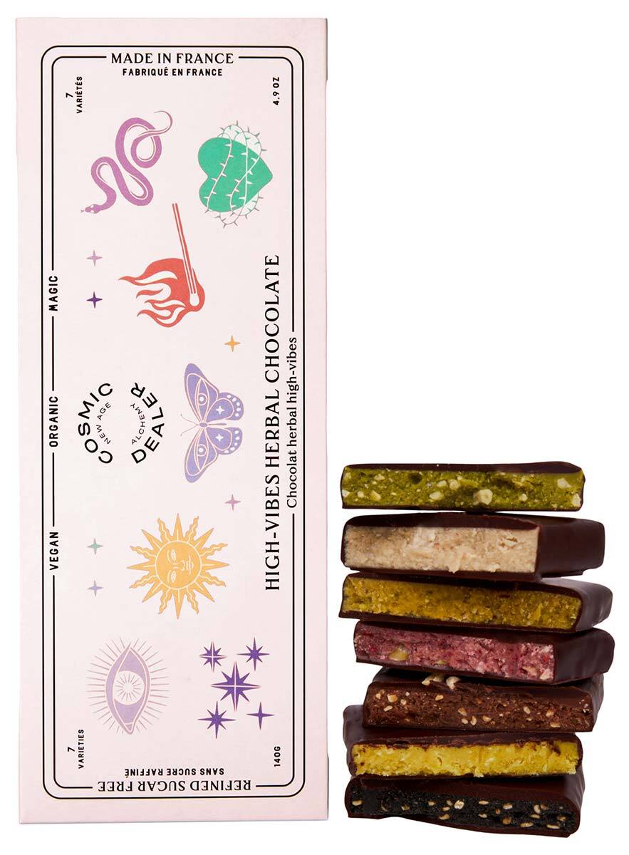 Cosmic Dealer - Box of 7 nut butter chocolates, seven bestselling flavors - Healthy Snacks