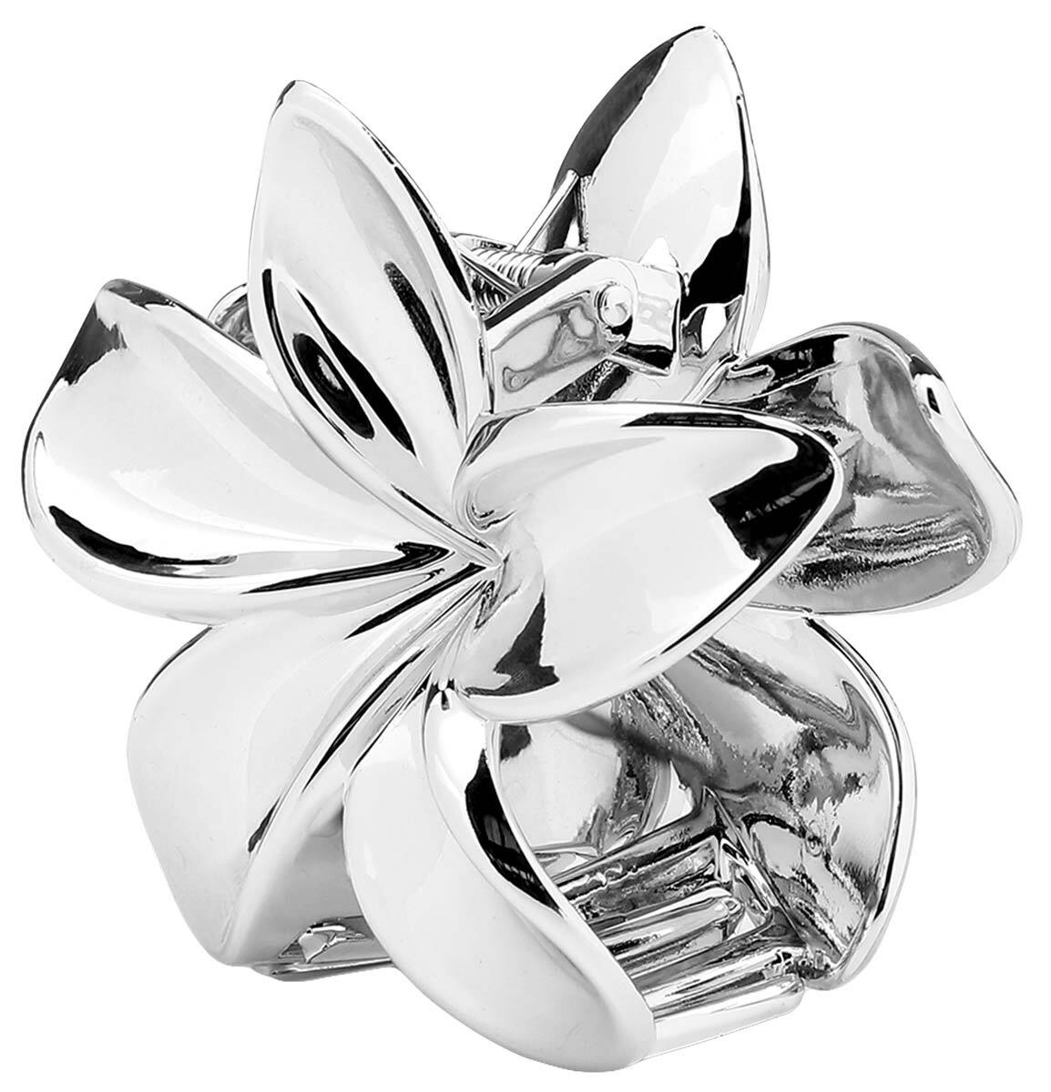 SUI AVA - Plumeria Metallic Big - Silver - Hair clips & barrettes