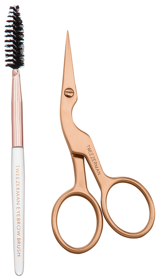 Tweezerman Brow Shaping Scissors - Rose Gold