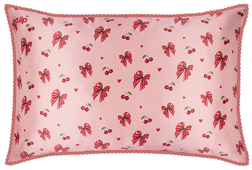 Slip - Pure Silk Queen Pillowcase with Lace Trim - emmie - Silk cushion covers