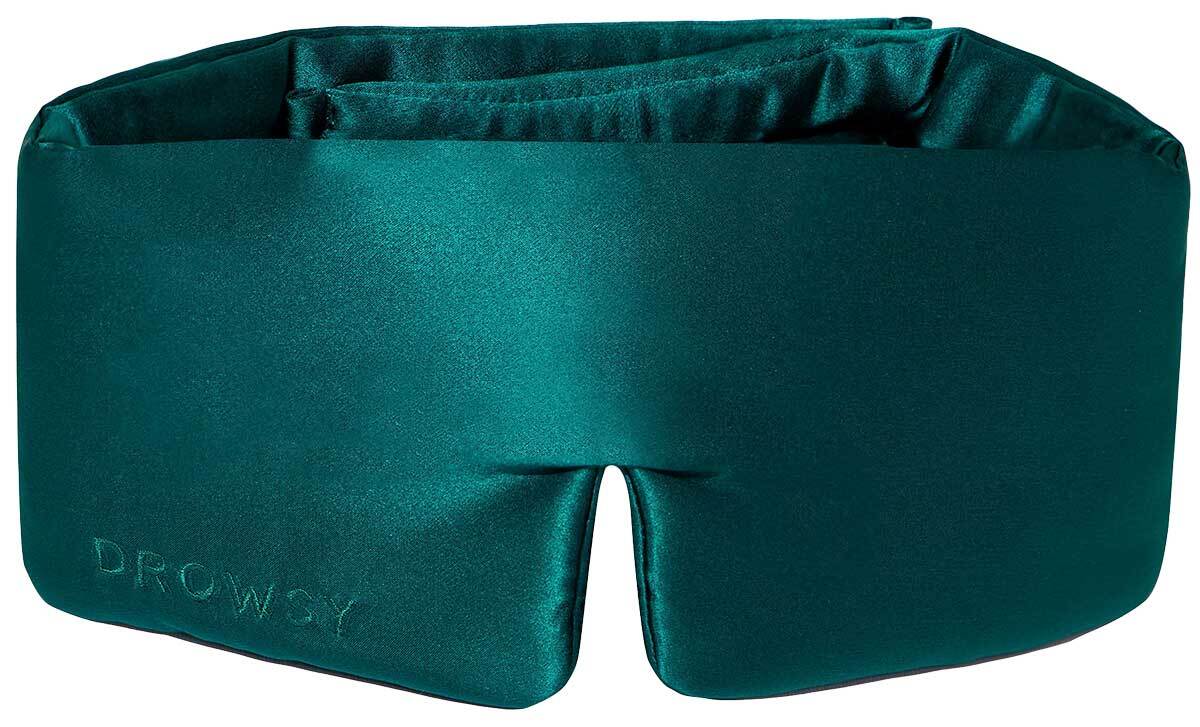 Drowsy - Silk Sleep Mask - Green Sapphire - Silk sleep masks