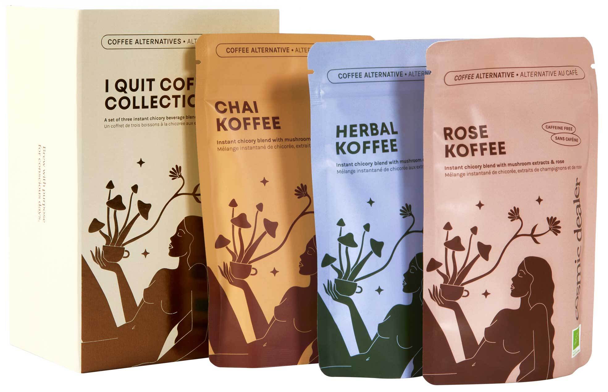Cosmic Dealer - I Quit Coffe Collection - Gift box with 3 Koffees - Healthy Snacks