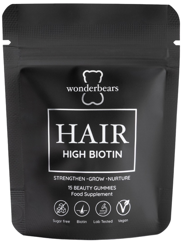 Wonderbears - Hair- high Biotin Pouch - Healthy Snacks