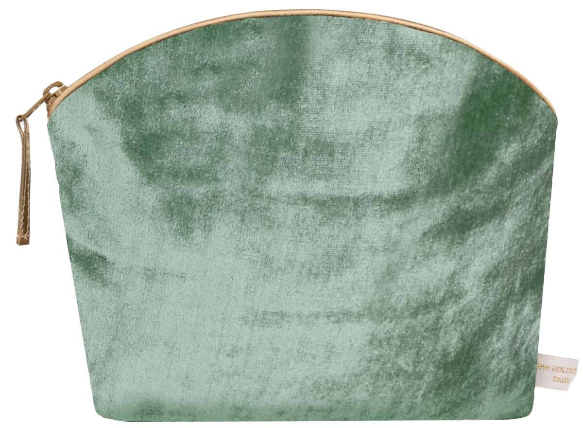 Holistic Silk - LAVENDER MAKE UP BAG JADE SILK VELVET - Toiletry Bag