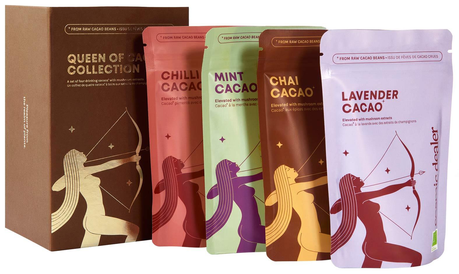 Cosmic Dealer - Queen of Cacao Collection - Gift box with 4 Cacaos - Gesunde Snacks