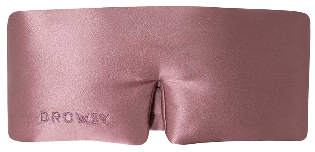 Drowsy - Eyelash Protecting Silk Sleep Mask - Damask Rose - Schlafmasken aus Seide