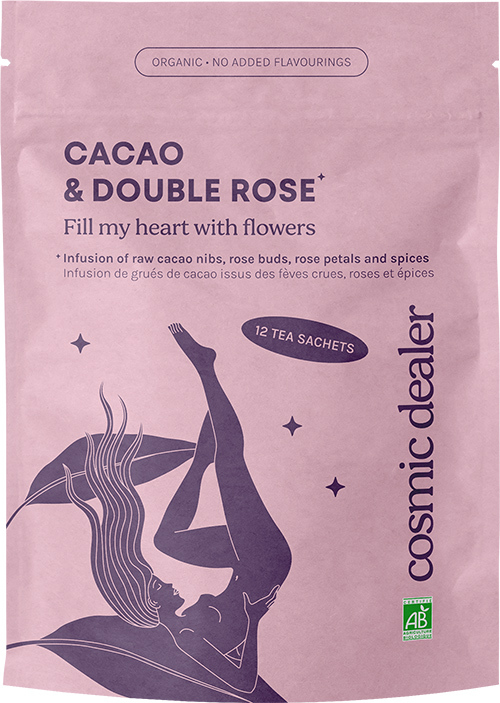 Cosmic Dealer - Fill my Heart with Flowers - Cacao and Double Rose Infusion - Tea