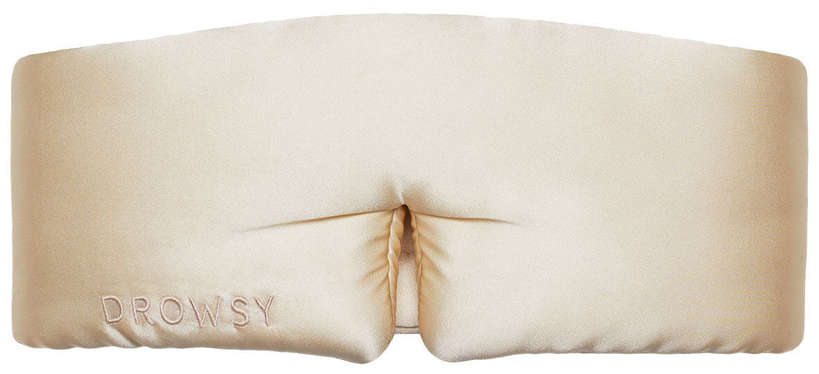 Drowsy - Champagen Gold Silk Sleep Mask - Silk sleep masks