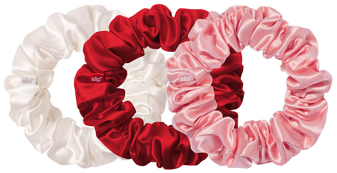 Slip - pure silk large scrunchies - rosy - Hair Ties - silk