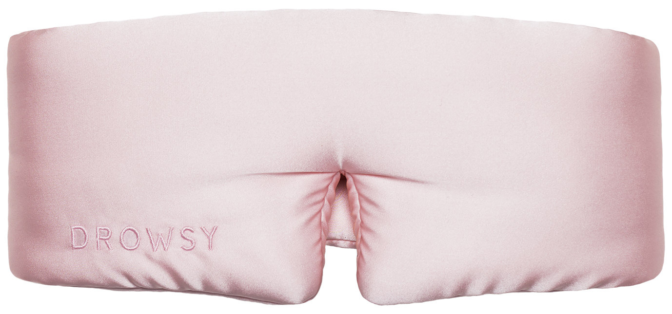 Drowsy - Petal Pink Silk Sleep Mask - Silk sleep masks