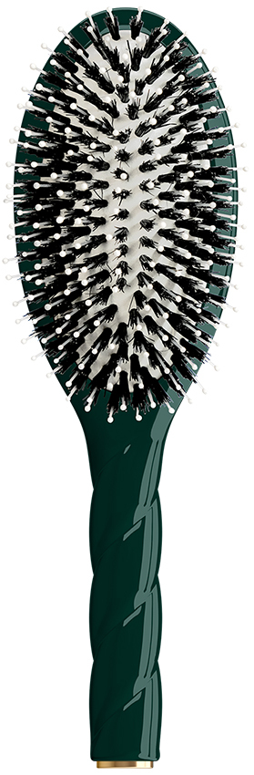 La Bonne Brosse - Large Brush Emerald Green 03 Essential Boar and Soft Nylon Bristles - Hairbrushes